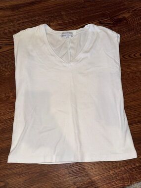 Michael Stars White V-Neck Tank Top
